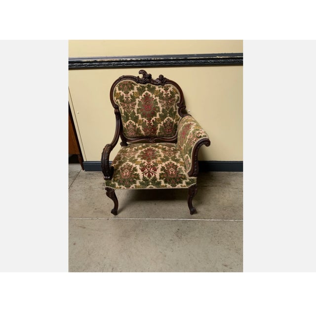 Brown Antique Louis XV Armchair, 1890 For Sale - Image 8 of 13