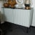 Wood Vintage Modern Channeled Front Cabinet For Sale - Image 7 of 12