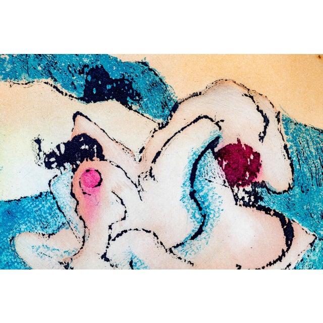 1970s Rare Signed 1973 Dorothea Tanning Surrealist Etching en Chair Et en Or, Limited Edition Abstract Nude Modernist Wall Art For Sale - Image 5 of 11