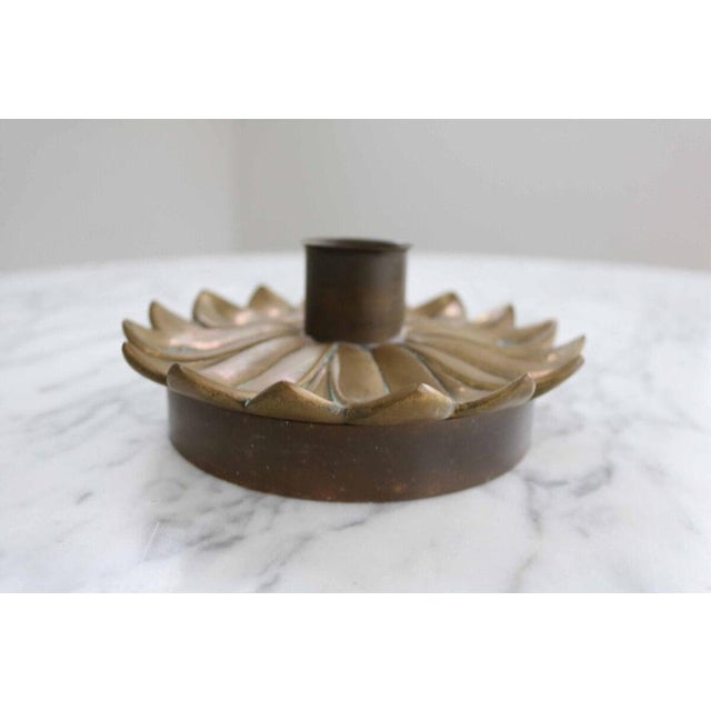 Metal Hollywood Regency Brass Flower Wall Lamp, 1960s For Sale - Image 7 of 15