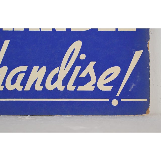 Paper Vintage Please Do Not Handle Merchandise! Retail Wall Sign For Sale - Image 7 of 8