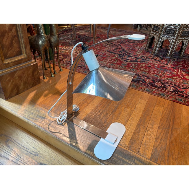 Italian Modern Sculptural Chrome Lamp For Sale In Houston - Image 6 of 17