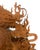 Monumental hand-carved Vietnamese wooden dragon sculpture depicting the traditional “Nhất Long Vờn Ngọc” motif, or single...