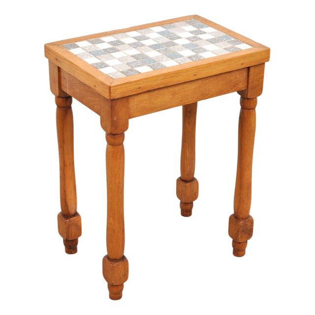 Vintage Mosaik Side Table in Oak, 1960s For Sale