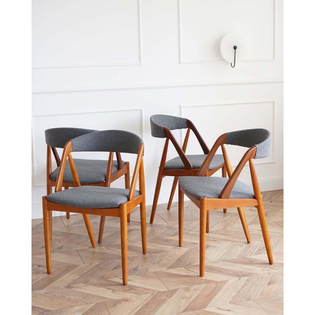 1950s Danish Model 31 Dining Chairs by Kai Kristiansen for Schou Andersen Møbelfabrik, 1950s, Set of 4 For Sale - Image 5 of 15