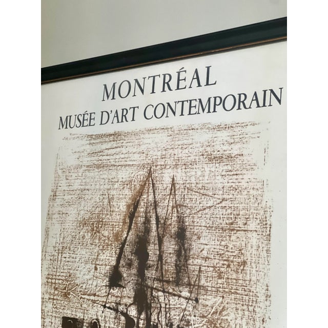 1970s 1973 Johnny Friedlaender Vintage Framed Mourlot Exhibit Poster, Montreal For Sale - Image 5 of 9