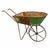Small Rustic Reclaimed Painted Metal Wheelbarrow in Green, 10.5” X 18.5” For Sale - Image 9 of 9