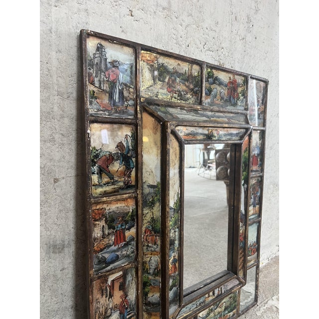 Handpainted Italian Mirror, 1920s For Sale - Image 3 of 9