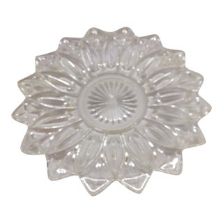 1930s Glass Pedestal Plate For Sale