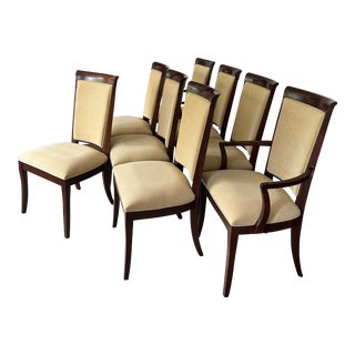 Vintage Ethan Allen Medallion Collection Dining Chairs - Set of 8 For Sale