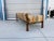 Textile 1970s Vintage Brutalist Wood, Brass, and Striped Upholstered Sofa For Sale - Image 7 of 12
