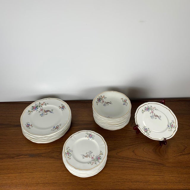 White Chantilly Model Soup Plates from Longchamp, 1950s, Set of 6 For Sale - Image 8 of 10