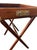 Vintage Campaign-Style Butler’s Tray Table – Mahogany Folding X-Frame With Brass Hardware, Removable Serving Tray For Sale - Image 11 of 12