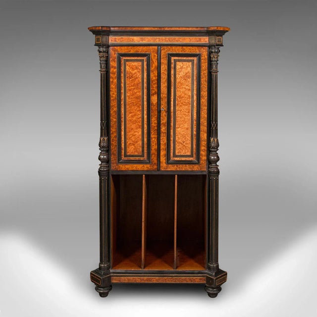 English 1820s Regency Antique Gentleman's Folio Cabinet, English, Birds Eye Maple, Decorative For Sale - Image 3 of 13