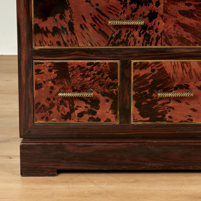 Vintage Faux Tortoiseshell and Rosewood Chest of Drawers For Sale - Image 12 of 17