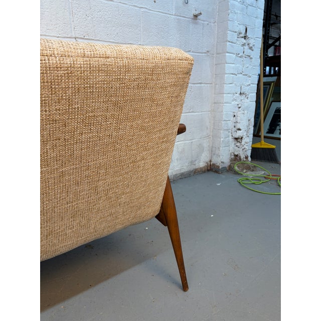 Antique White Vintage Sculpted Scandinavian Tufted Sofa For Sale - Image 8 of 11