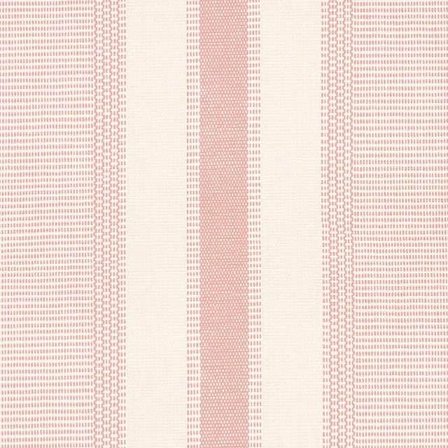 Contemporary SAMPLE - Schumacher X A Rum Fellow Ipala Stripe Wallpaper In Blush For Sale - Image 3 of 4