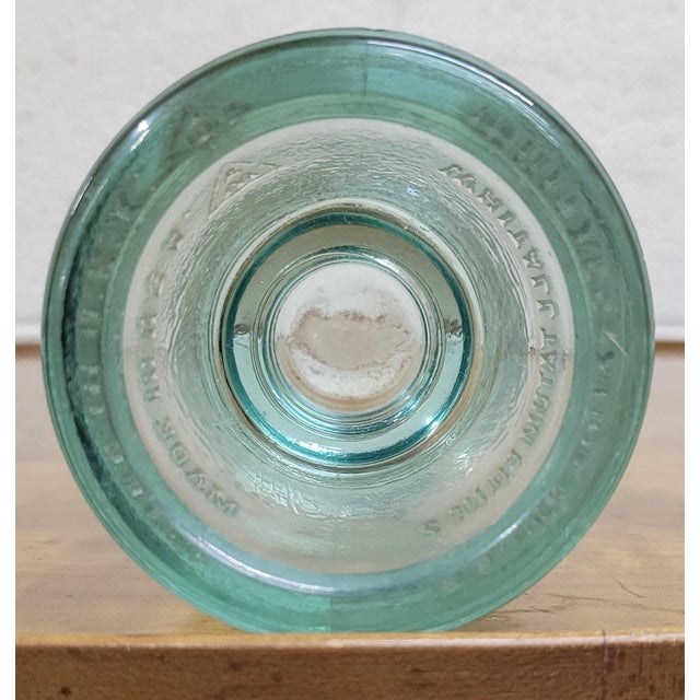 Vintage Whitall Tatum Co No 2 Aqua Glass Insulator For Sale - Image 10 of 10