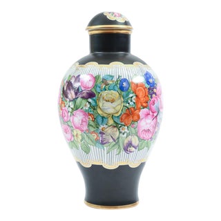 Art Nouveau German Porcelain Decorative Lidded Urn For Sale