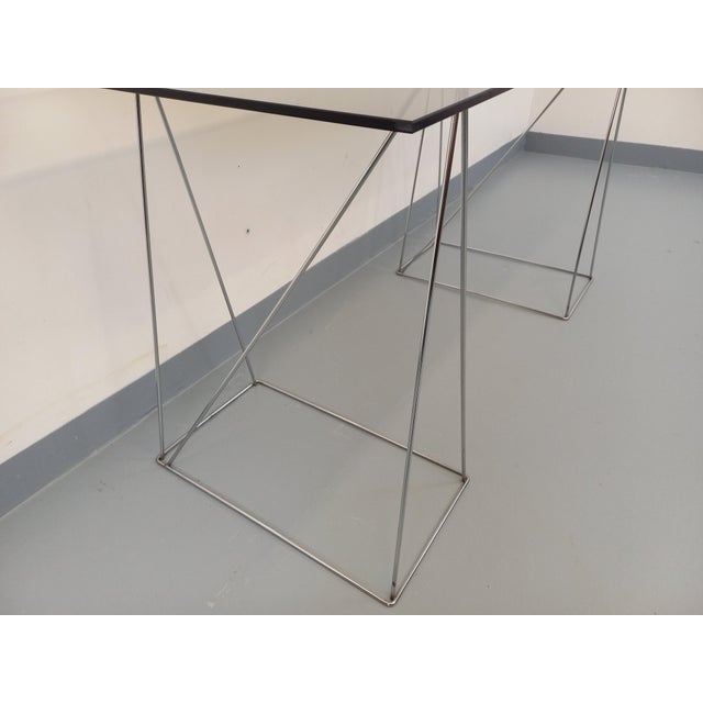 Vintage Desk in Smoked Glass and Chrome Metal, 1970s For Sale - Image 6 of 18