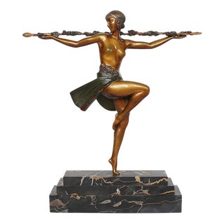 Pierre le Faguays, Dancer with Thyrsus, 1920s, Bronze For Sale