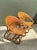 Vintage Woven Rattan Lounge Chairs - Pair For Sale - Image 4 of 12