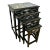 Mid-Century Chinese, Hand-Painted, Glass-Topped Nesting Tables, Set of Four For Sale