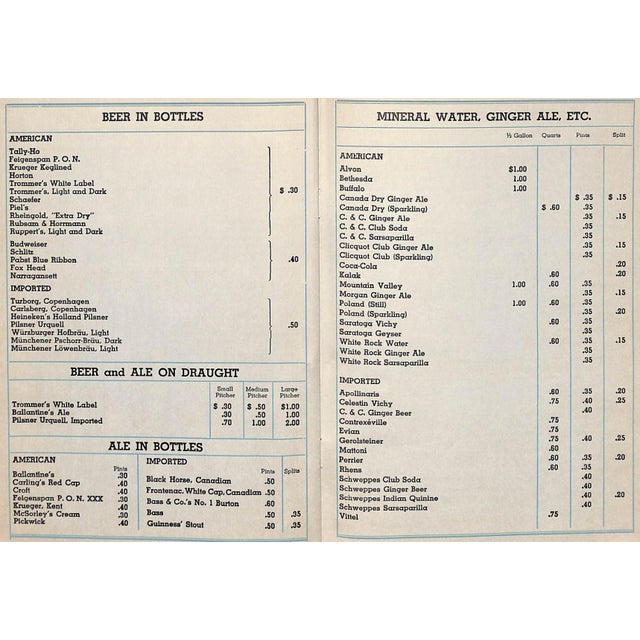 1930s "Wine List: The Waldorf Astoria" Book 1938 For Sale - Image 5 of 11