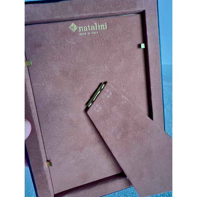 Wood Handcrafted Italian Wood 5 X 7 Photo Frame Black White Made in Italy For Sale - Image 7 of 9