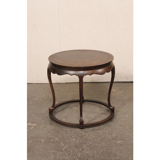 American Vintage Wooden Accent Table, 2 Ft. Diameter For Sale - Image 3 of 13