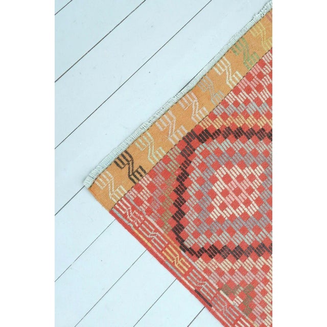 Vintage Diamond Turkish Kilim Rug - 69" X 121" For Sale - Image 11 of 13