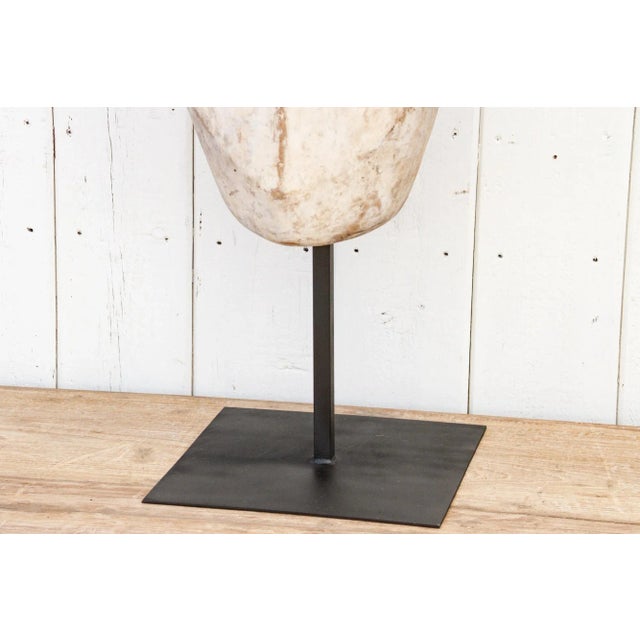 1960s Antique Tall African Ceremonial Mask on Stand For Sale - Image 5 of 10