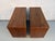 Mid 20th Century Walnut Sculpted Pull Three Drawer Dresser Pair For Sale - Image 4 of 11