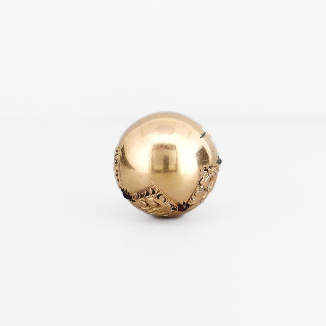 Metal Antique Victorian / Aesthetic Period Gold Plated Bracelet Charm or Watch Fob For Sale - Image 7 of 9