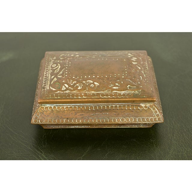 Art Deco Marshall Field & Co. Antique Viking Bronze Stamp Box, Circa 1910 For Sale - Image 3 of 14