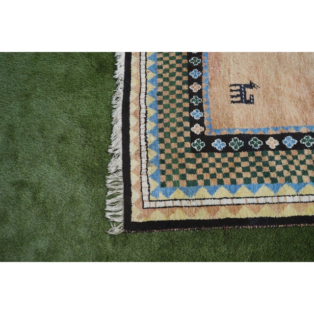 Large Gabbeh Rug in Hand Knotted Wool, 1990s For Sale - Image 10 of 11