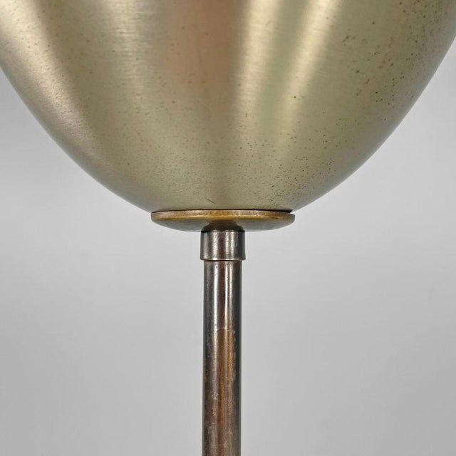Mid-Century Modern Steel Floor Lamp with Black Round Base, Italy, 1950s For Sale - Image 10 of 16