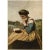 Paper 1955 After Jean Baptiste Camille Corot "Woman Reading", Vintage Full-Color Print For Sale - Image 7 of 8