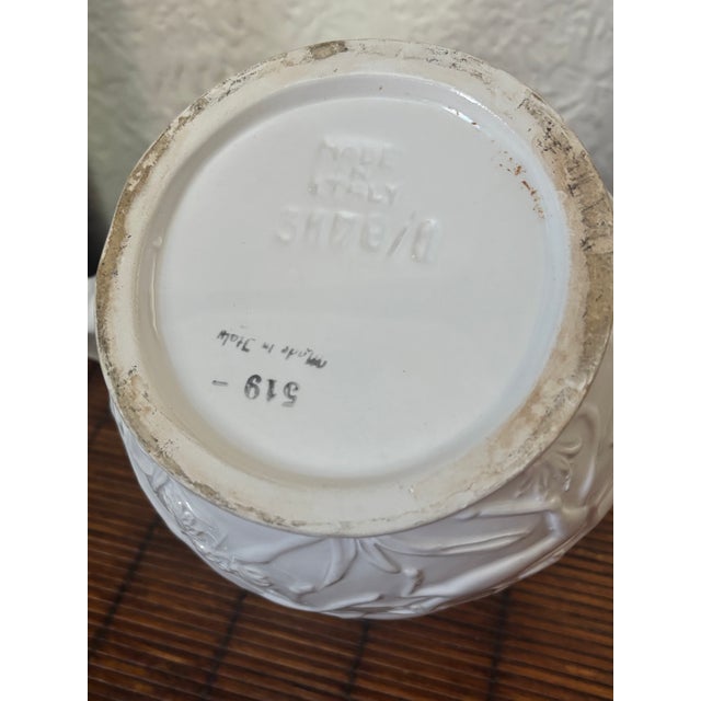 Vintage Italian White Hunting Scene Pitcher For Sale - Image 9 of 11