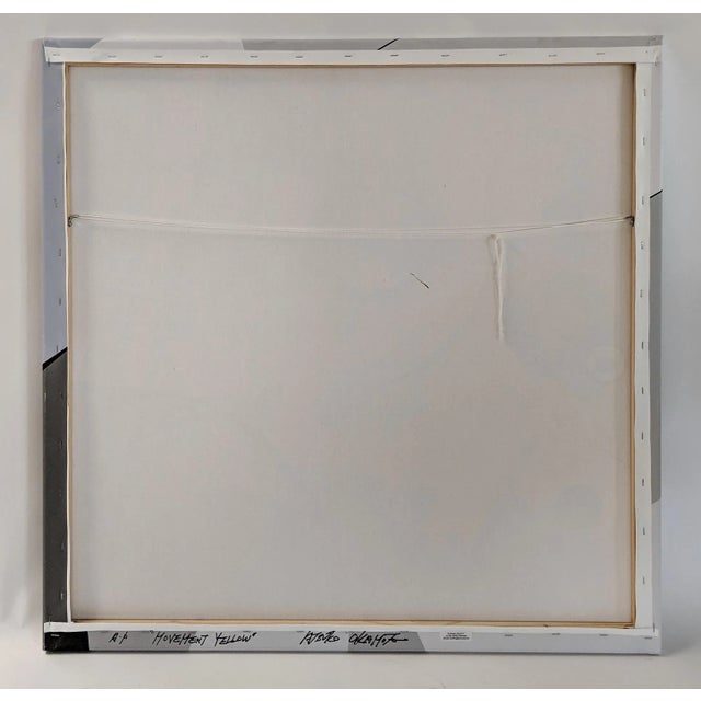 2010s Atsuko Okamoto Abstract Serigraph on Canvas "Movement Yellow" A. P. Signed For Sale - Image 5 of 6