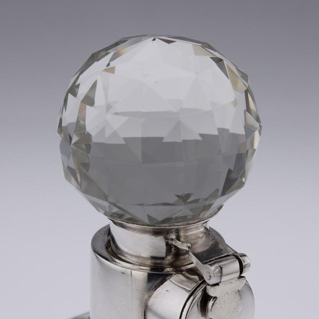 20th Century English Solid Silver & Glass Spirit Decanter from Mappin & Webb, 1929s For Sale - Image 15 of 18