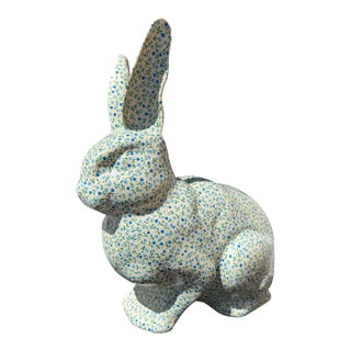 Chintz Papier-Mâché Rabbit For Sale