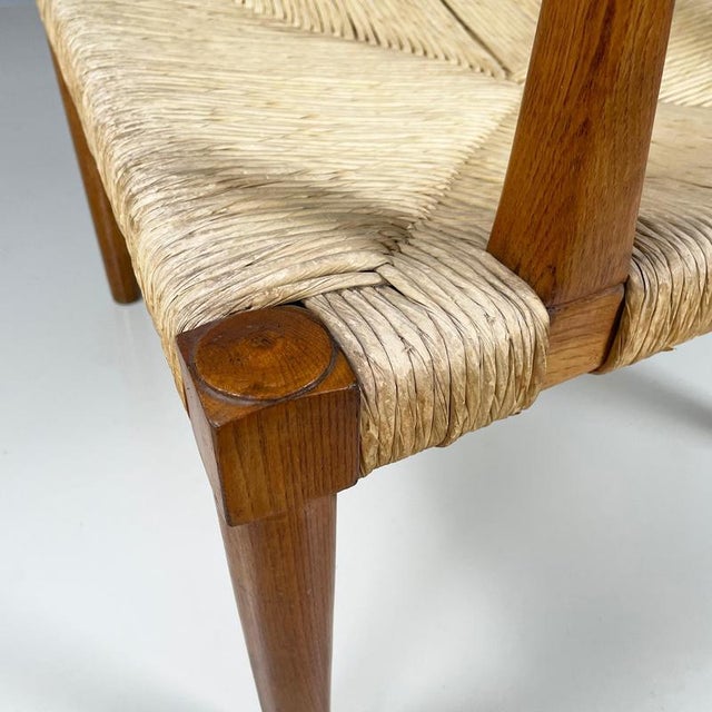 Mid-Century Modern Italian Armchairs in Woven Straw and Wood, 1940s For Sale - Image 15 of 18