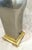Metal Vintage MCM Silver & Brass Metal Ginger Jar Table Lamp For Sale - Image 7 of 8