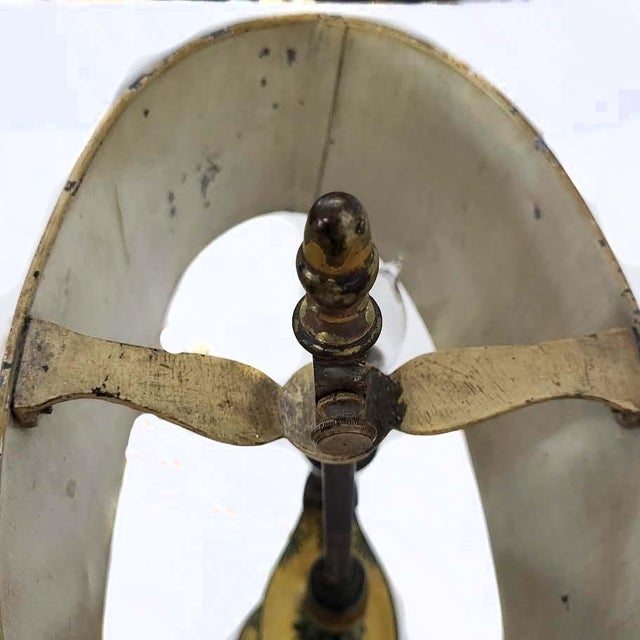 19th Century French Bouillotte Painted Tôle Lamp For Sale - Image 10 of 11