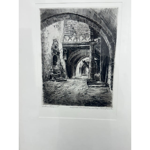 White Circa 1920 Paul Geissler "Rothenberg" Etching, Signed For Sale - Image 8 of 12
