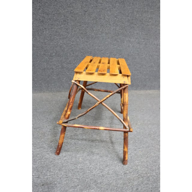 *Bench-made Adirondack plant stand/bench