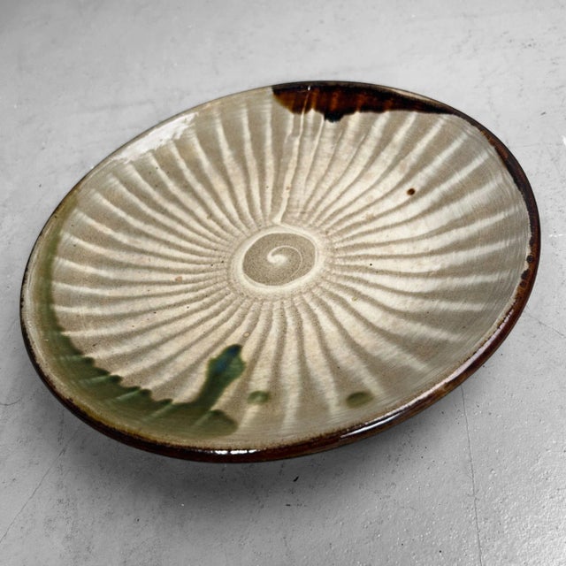 Japanese Ceramic Plate, 1970 For Sale - Image 12 of 17