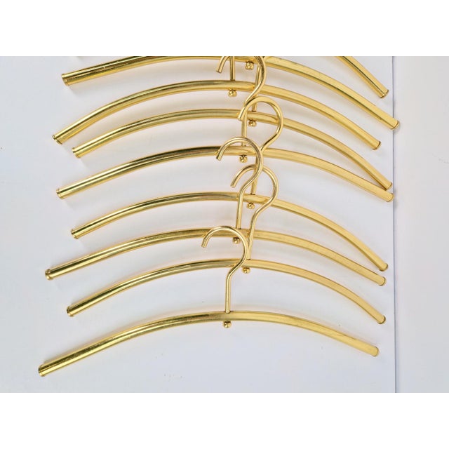 Metal Postmodern Brass Clothes Hangers, Italy, 1970s, Set 13 For Sale - Image 7 of 9