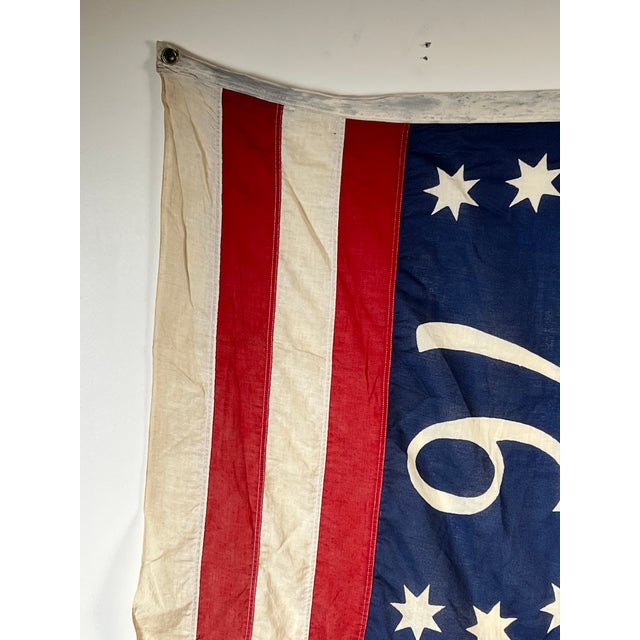 A wonderfully evocative piece of American Bicentennial history, this vintage “76” Bennington-style flag was made by the...